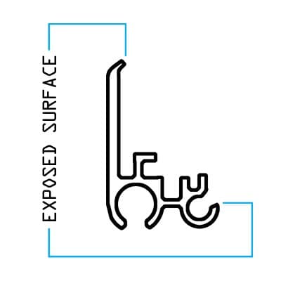 Aluminum Horiz. Sweep Seal Retainer