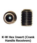 Kwik Wall Hex Insert (Crank Handle Receivers)